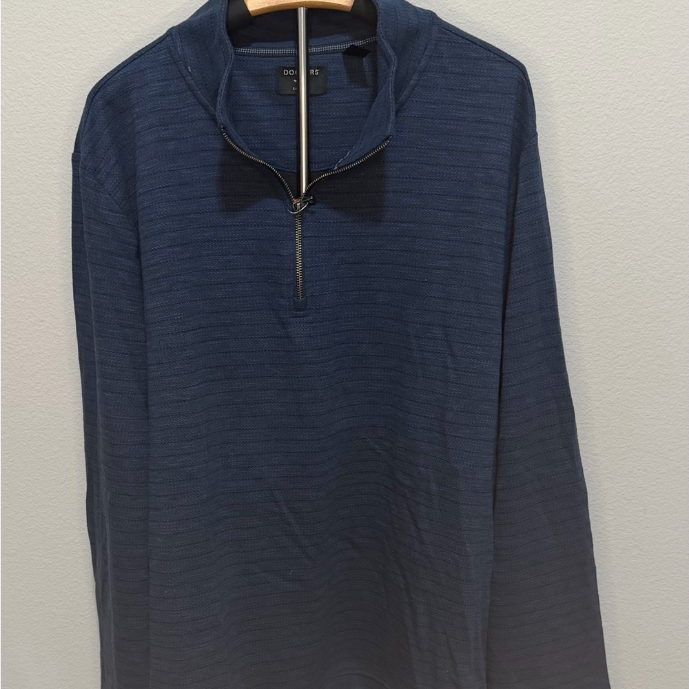 🔥SALE🔥 Dockers Men's Dark Blue Zip-Up Sweatshirt